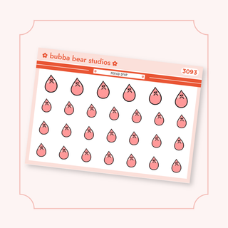 Period Drop Quarter Sheet Bubba Bear Studios Period Drop Stickers