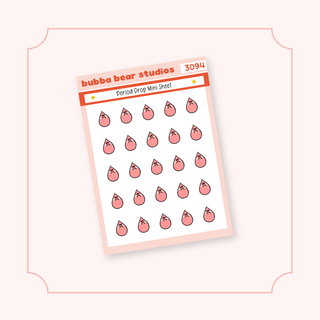 Period Drop Mini Sheet Bubba Bear Studios Period Drop Stickers