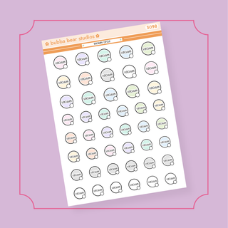 Vacuum Circle Half Sheet Bubba Bear Studios Vacuum Circle Stickers