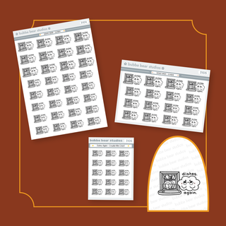 Dishes Again - Cloudia Buy All (Set of 3) Bubba Bear Studios Dishes Again - Cloudia Stickers