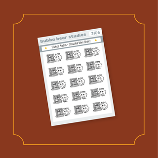 Dishes Again - Cloudia Mini Sheet Bubba Bear Studios Dishes Again - Cloudia Stickers