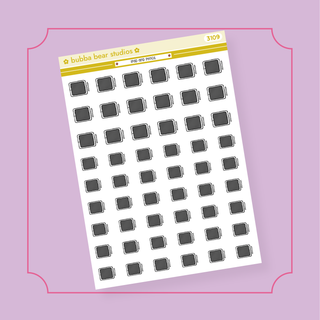 Ipad and Pencil Half Sheet Bubba Bear Studios Ipad and Pencil Stickers