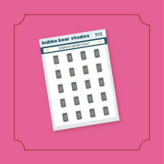 Cellphone Call Mini Sheet Bubba Bear Studios Cellphone Call Stickers
