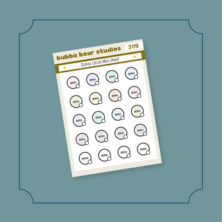 Dishes Circle Mini Sheet Bubba Bear Studios Dishes Circle Stickers