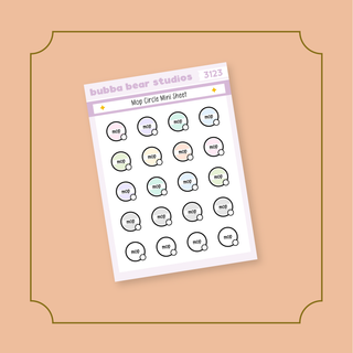 Mop Circle Mini Sheet Bubba Bear Studios Mop Circle Stickers