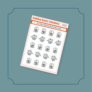 Joe Shmoe Making Money Mini Sheet Bubba Bear Studios Joe Shmoe Making Money Stickers