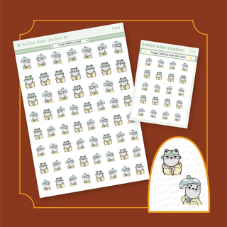 Froggy Umbrella Bear Buy All (Set of 2) Bubba Bear Studios Froggy Umbrella Bear Stickers