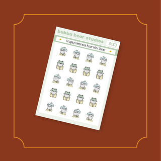 Froggy Umbrella Bear Mini Sheet Bubba Bear Studios Froggy Umbrella Bear Stickers