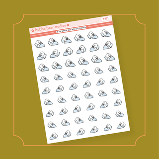 Joe Shmoe Cozy With Cellphone Half Sheet Bubba Bear Studios Joe Shmoe Cozy With Cellphone Stickers