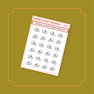 Joe Shmoe Cozy With Cellphone Mini Sheet Bubba Bear Studios Joe Shmoe Cozy With Cellphone Stickers