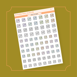 Email Icon Square Half Sheet Bubba Bear Studios Email Icon Square Stickers