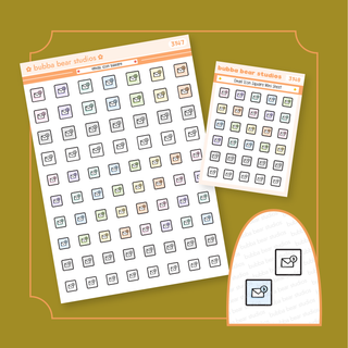 Email Icon Square Buy All (Set of 2) Bubba Bear Studios Email Icon Square Stickers