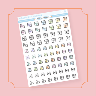 Phone Call Icon Square Half Sheet Bubba Bear Studios Phone Call Icon Square Stickers