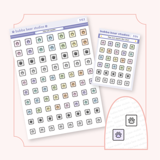 Paw Icon Square Buy All (Set of 2) Bubba Bear Studios Paw Icon Square Stickers