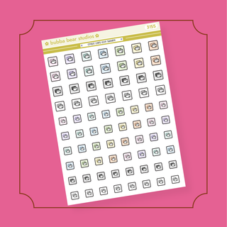 Credit Card Icon Square Half Sheet Bubba Bear Studios Credit Card Icon Square Stickers