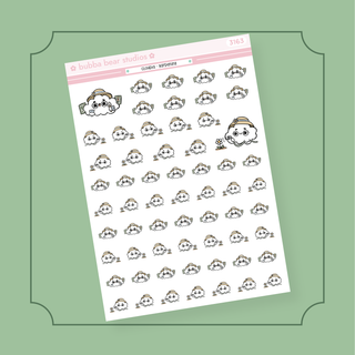 Cloudia - Gardening Half Sheet Bubba Bear Studios Cloudia - Gardening Stickers