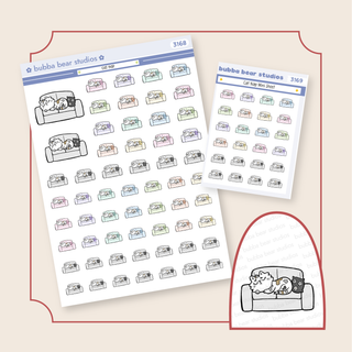 Cat Nap Buy All (Set of 2) Bubba Bear Studios Cat Nap Stickers