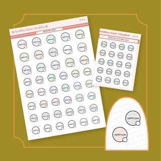 Bathroom Circle Buy All (Set of 2) Bubba Bear Studios Bathroom Circle Stickers