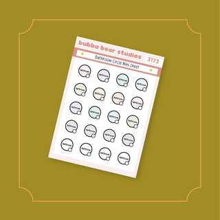 Bathroom Circle Mini Sheet Bubba Bear Studios Bathroom Circle Stickers