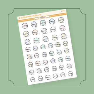 Bedroom Circle Half Sheet Bubba Bear Studios Bedroom Circle Stickers