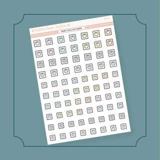Weight Scale Icon Square Half Sheet Bubba Bear Studios Weight Scale Icon Square Stickers