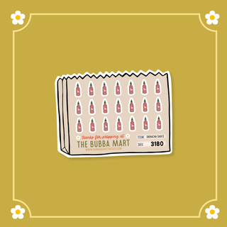 Sriracha Sauce Bubba Bear Studios Sriracha Sauce Stickers