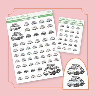 Bears Driving Together Buy All (Set of 2) Bubba Bear Studios Bears Driving Together Stickers