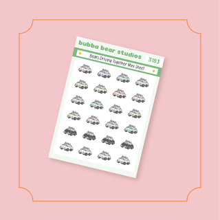 Bears Driving Together Mini Sheet Bubba Bear Studios Bears Driving Together Stickers