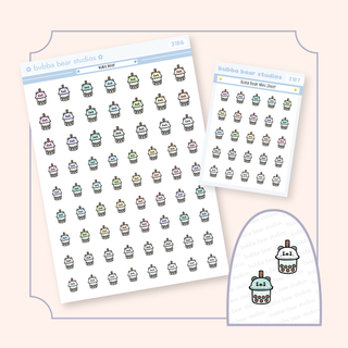 Boba Bear Buy All (Set of 2) Bubba Bear Studios Boba Bear Stickers