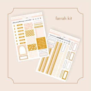 HOBONICHI COUSIN - Farrah Full Hobonichi Cousin Kit Bubba Bear Studios HOBONICHI COUSIN - Farrah Stickers