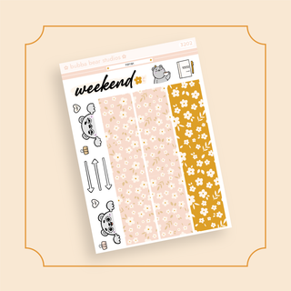 Hobonichi Cousin DAILY - Farrah Page 3 - Washi + Doodles Bubba Bear Studios Hobonichi Cousin DAILY - Farrah Stickers