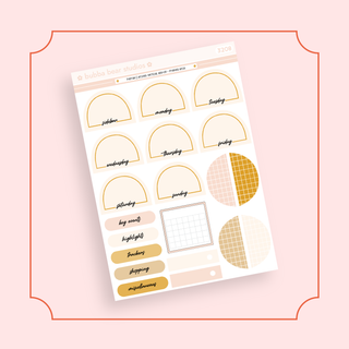 VERTICAL - Farrah BBS PLANNER - ARCHED VERTICAL ADD-ON - Framed Arch Bubba Bear Studios VERTICAL - Farrah Stickers