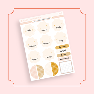 VERTICAL - Farrah BBS PLANNER - ARCHED VERTICAL ADD-ON - Starburst Bubba Bear Studios VERTICAL - Farrah Stickers