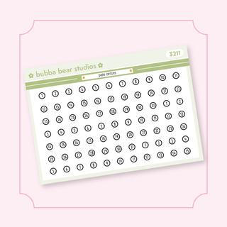 Date Circles Bubba Bear Studios Date Circles Stickers