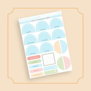 VERTICAL - Beach You To It BBS PLANNER - ARCHED VERTICAL ADD-ON - Framed Arch Bubba Bear Studios VERTICAL - Beach You To It Stickers