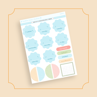 VERTICAL - Beach You To It BBS PLANNER - ARCHED VERTICAL ADD-ON - Starburst Bubba Bear Studios VERTICAL - Beach You To It Stickers