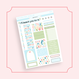 HOBONICHI COUSIN - Beach You To It Page 1 - Deco + Date Covers Bubba Bear Studios HOBONICHI COUSIN - Beach You To It Stickers