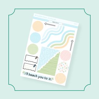 Hobonichi Cousin DAILY - Beach You To It Page 4 - Extras Bubba Bear Studios Hobonichi Cousin DAILY - Beach You To It Stickers