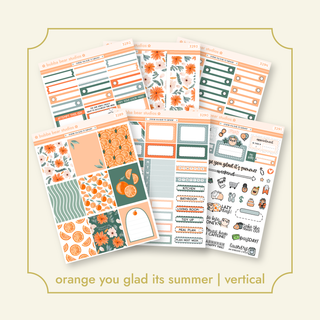 VERTICAL - Orange You Glad Its Summer VERTICAL Full Kit Bubba Bear Studios VERTICAL - Orange You Glad Its Summer Stickers