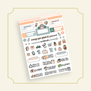 VERTICAL - Orange You Glad Its Summer VERTICAL Page 3 - Icons Bubba Bear Studios VERTICAL - Orange You Glad Its Summer Stickers