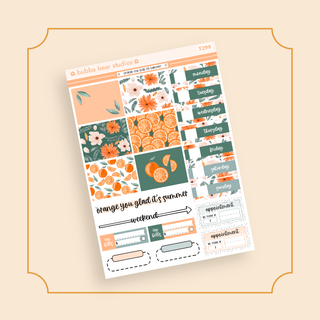 MINI - Orange You Glad Its Summer Page 1 - Deco and Date Covers Bubba Bear Studios MINI - Orange You Glad Its Summer Stickers