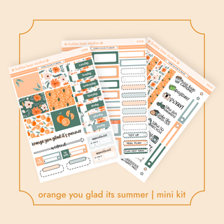 MINI - Orange You Glad Its Summer Full Mini Kit Bubba Bear Studios MINI - Orange You Glad Its Summer Stickers