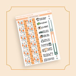 MINI - Orange You Glad Its Summer Page 3 - Washi and Text Bubba Bear Studios MINI - Orange You Glad Its Summer Stickers