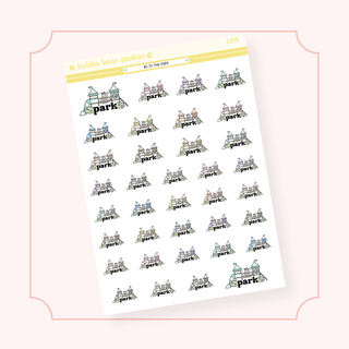 Go To The Park Half Sheet Bubba Bear Studios Go To The Park Stickers