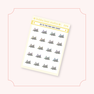 Go To The Park Mini Sheet Bubba Bear Studios Go To The Park Stickers