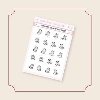 Getting Ready Bear Mini Sheet Bubba Bear Studios Getting Ready Bear Stickers