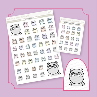 Not Impressed Bear Buy All (Set of 2) Bubba Bear Studios Not Impressed Bear Stickers