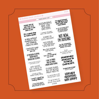 Reading Quotes | Part I Bubba Bear Studios Reading Quotes | Part I Stickers