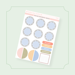 VERTICAL - Fresh As A Daisy BBS PLANNER - ARCHED VERTICAL ADD-ON - Framed Circle Bubba Bear Studios VERTICAL - Fresh As A Daisy Stickers