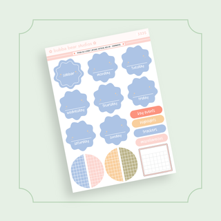 VERTICAL - Fresh As A Daisy BBS PLANNER - ARCHED VERTICAL ADD-ON - Starburst Bubba Bear Studios VERTICAL - Fresh As A Daisy Stickers